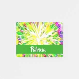 Post-it® motif de nom personnalisé de teinture à cravate co