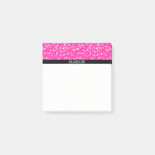 Post-it® Motif De Parties scintillant Blanc Et Rose Chaud