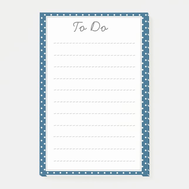 Post-it® Motif de point bleu de polka (Devant)