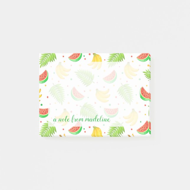 Post-it® Motif de point de polka de fruit tropical (Devant)