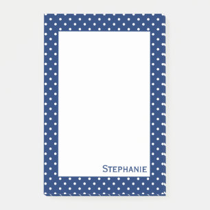 Post-it® Motif de point Royal Blue Polka personnalisé