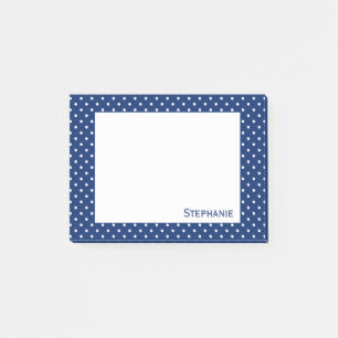 Post-it® Motif de point Royal Blue Polka personnalisé