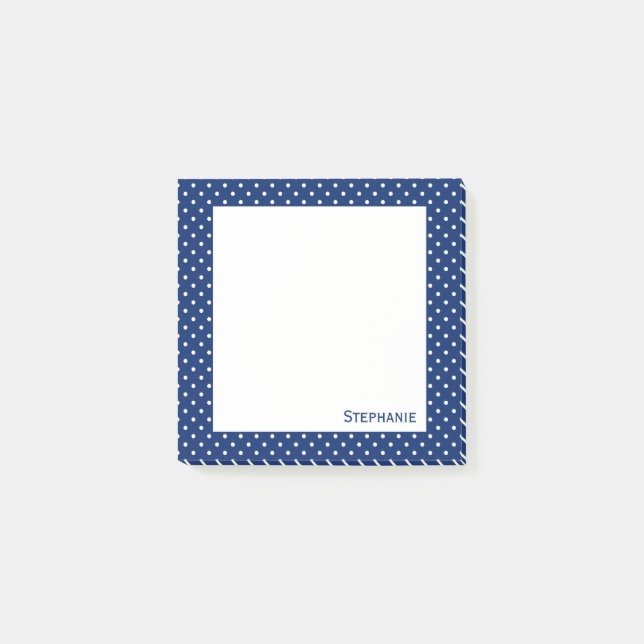 Post-it® Motif de point Royal Blue Polka personnalisé (Devant)