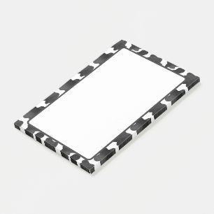 Post-it® Motif de points de vache Poster de animal noir et