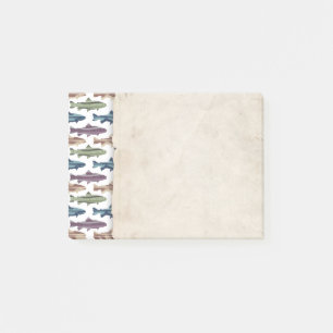 Post-it® Motif de poissons de truite farfelue