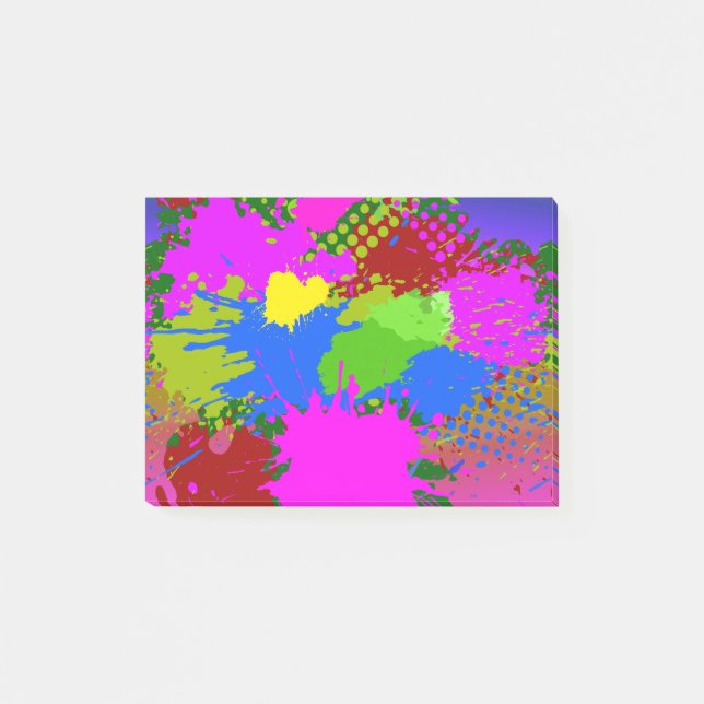 Post-it® Motif de projection de peinture 3 (Devant)