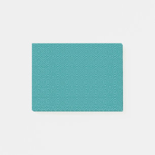 Post-it® Motif de répétition bleu turquoise et Turquoise Ta
