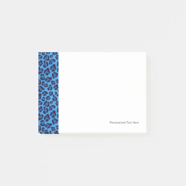 Post-it® motif de texture de léopard bleu (Devant)