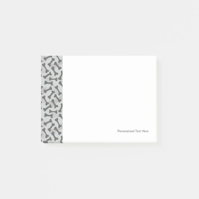 Post-it® Motif de texture d'os à fond gris (Devant)
