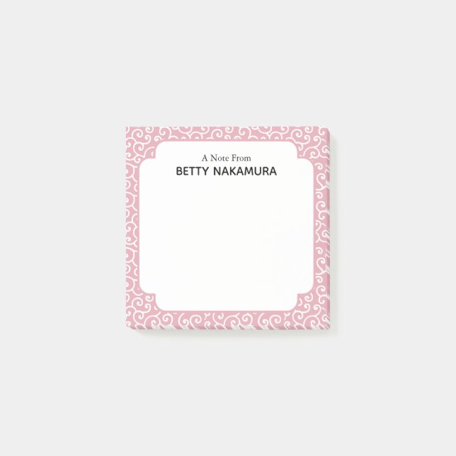 Post-it® Motif de vin japonais Pink Karakusa (Devant)