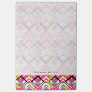 Post-it® Motif de zigzag rose tiré par la main