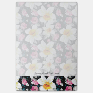 Post-it® Motif d'élégance avec des fleurs de narcisse