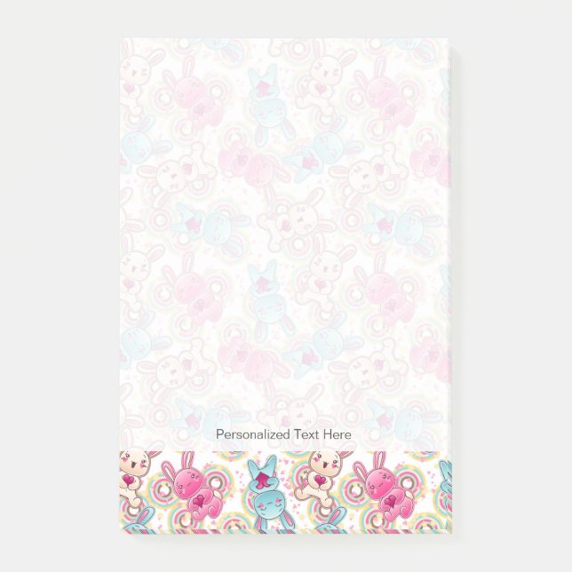 Post-it® Motif d'enfant de Kawaii avec les griffonnages (Devant)