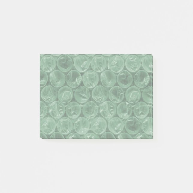 Post-it® Motif d'enveloppement de bulle verte (Devant)