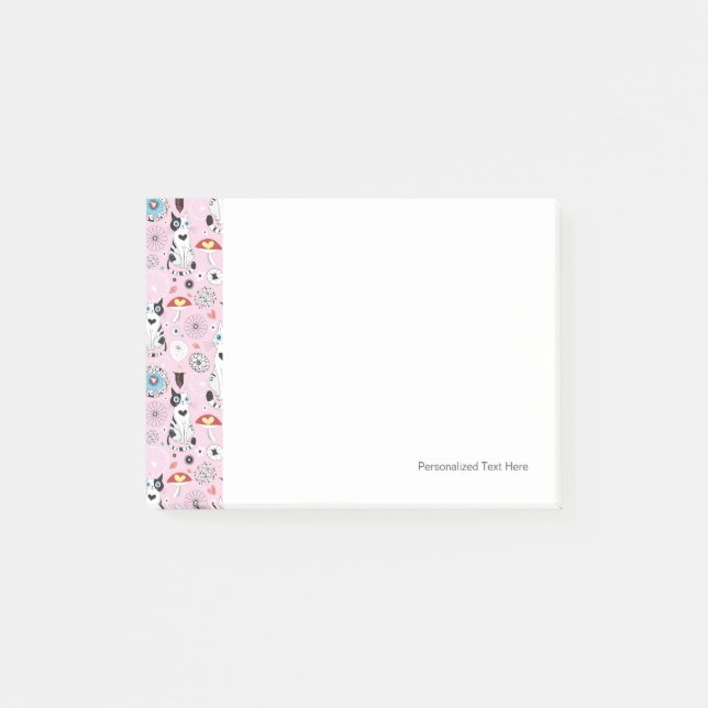Post-it® motif des chats et des fleurs (Devant)