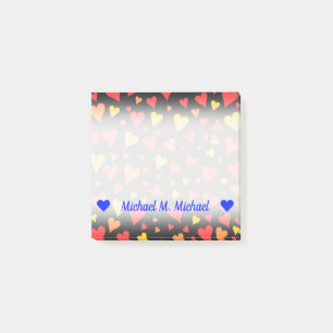 Post-it® Motif des Coeurs rouge, orange et jaune flottant