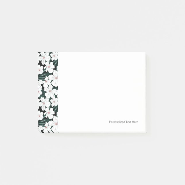Post-it® Motif des fleurs tropicales blanches (Devant)