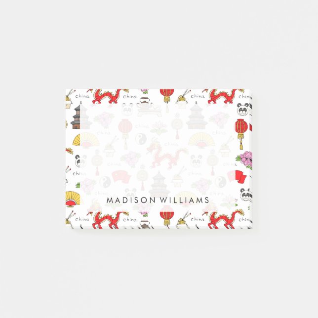 Post-it® Motif des symboles chinois (Devant)