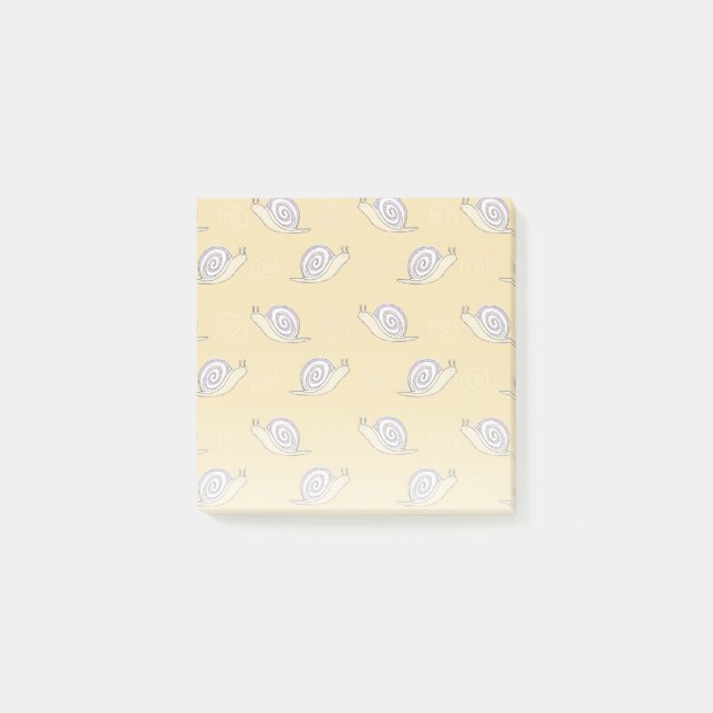 Post-it® Motif d'escargots et de torrents illustrés (Devant)