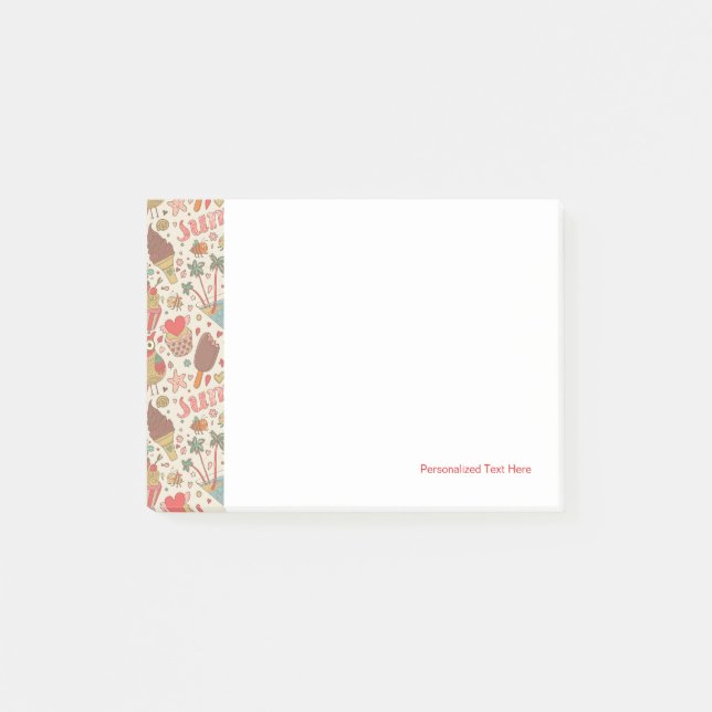 Post-it® Motif d'été avec la crème glacée (Devant)
