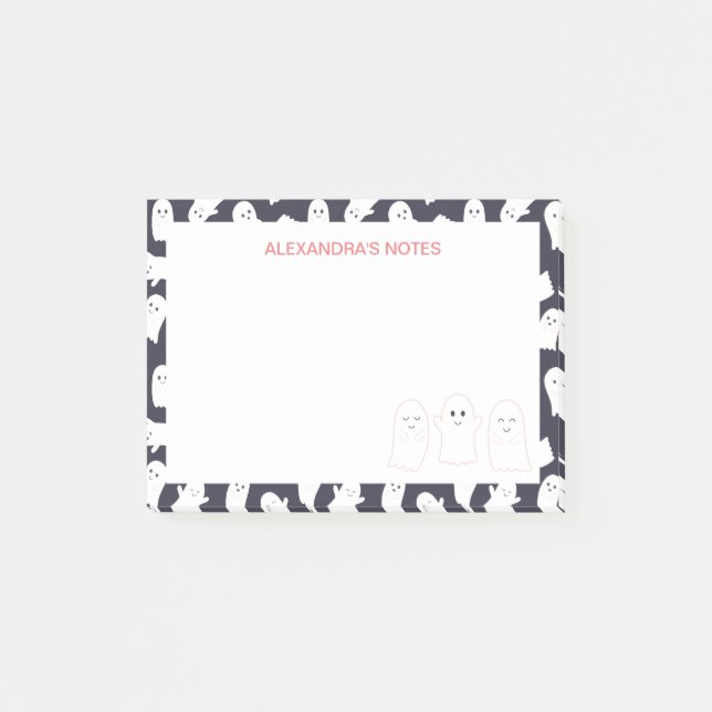 Post-it® Motif d'Halloween Ghosts convivial (Devant)