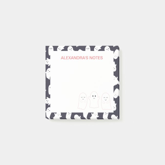 Post-it® Motif d'Halloween Ghosts convivial (Devant)