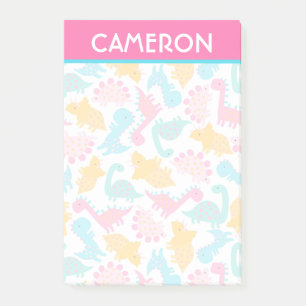 Post-it® Motif Dinosaur rose et Turquoise