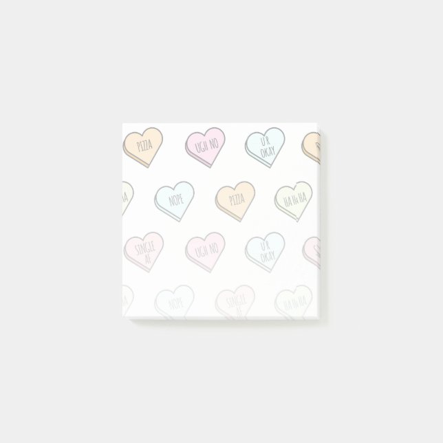 Post-it® Motif du Coeur de bonbons de Valentine Sarcastique (Devant)