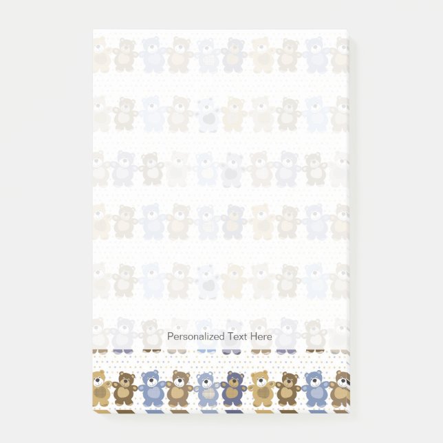 Post-it® motif d'un ours de nounours de jouet (Devant)