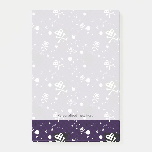 Post-it® Motif Emo Couleur Sombre Avec Peinture (Devant)