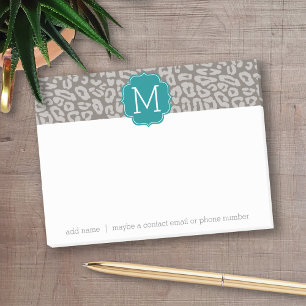 Post-it® Motif Empreinte de léopard tendance avec Aqua Mono