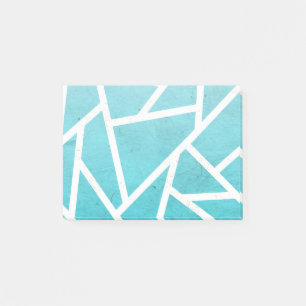 Post-it® Motif en mosaïque bleu-vert et blanc
