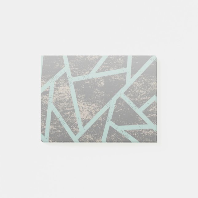 Post-it® Motif en mosaïque vert pâle et gris (Devant)