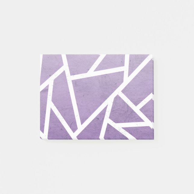 Post-it® Motif en mosaïque violette et blanche (Devant)