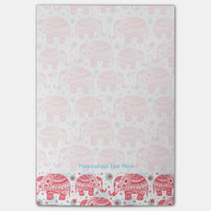 Post-it® Motif ethnique rouge d'éléphant