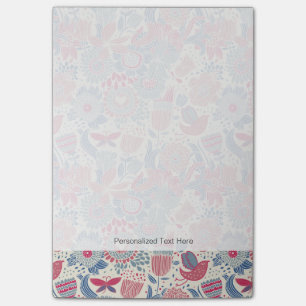 Post-it® Motif floral avec l'oiseau et le papillon