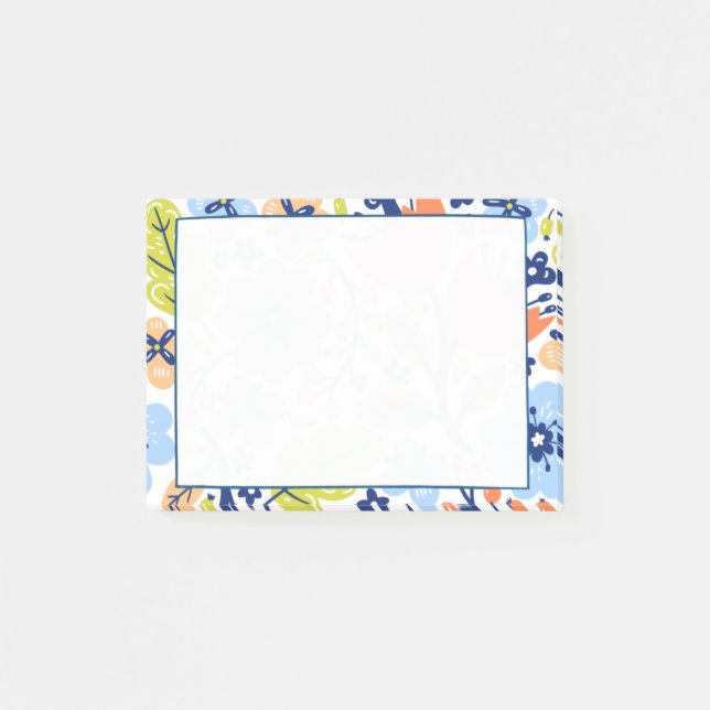 Post-it® Motif Floral Coloré (Devant)