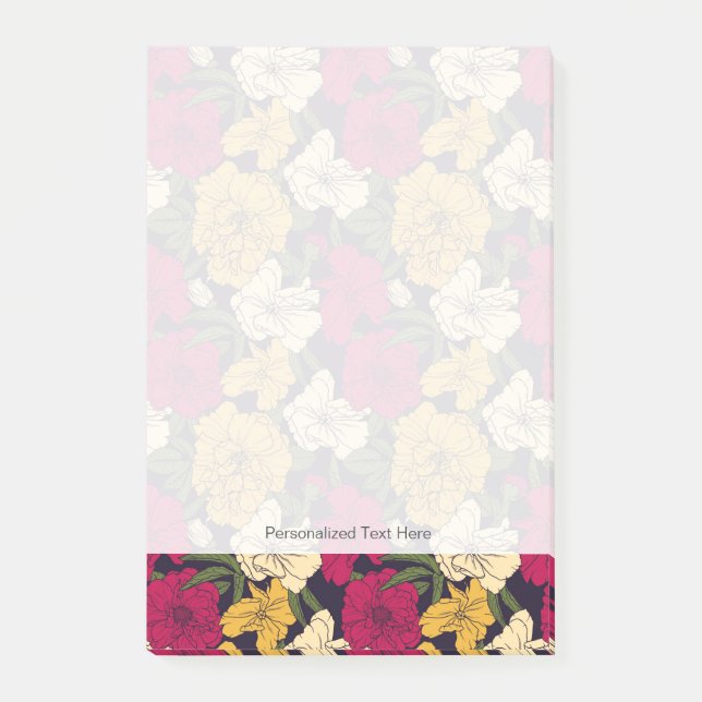 Post-it® Motif floral élégant (Devant)