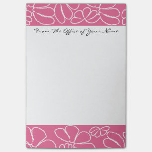 Post-it® Motif floral lunatique d'Ikat de roses indien de