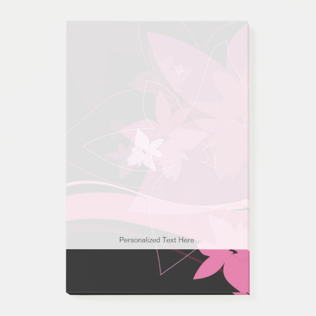 Post-it® Motif floral magenta (Devant)