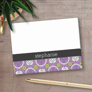 Post-it® Motif Floral tendance - Orchidée violet citron ver