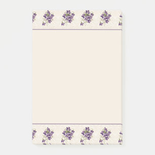 Post-it® Motif floral violet Art Nouveau