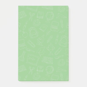 Post-it® Motif Fournitures scolaires tirées à la main