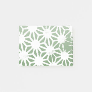 Post-it® Motif géométrique vert et blanc olive