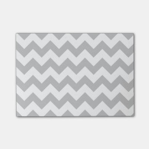 Post-it® Motif gris et blanc de Chevron de zigzag