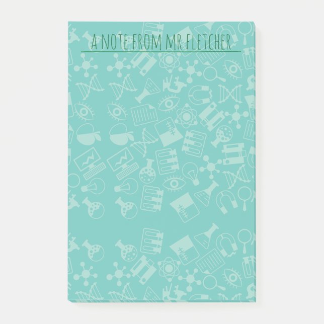 Post-it® Motif Icônes scientifiques personnalisées (Devant)