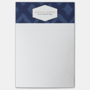 Post-it® Motif Ikat dans Blue Designer Post-it Notes