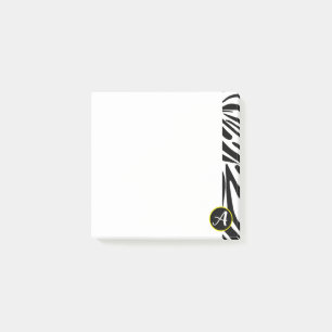 Post-it® Motif Imprimé Zèbre Noir et Blanc Gras