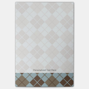 Post-it® Motif Jacquard en bleu et en taupe