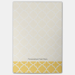 Post-it® Motif jaune de Quatrefoil